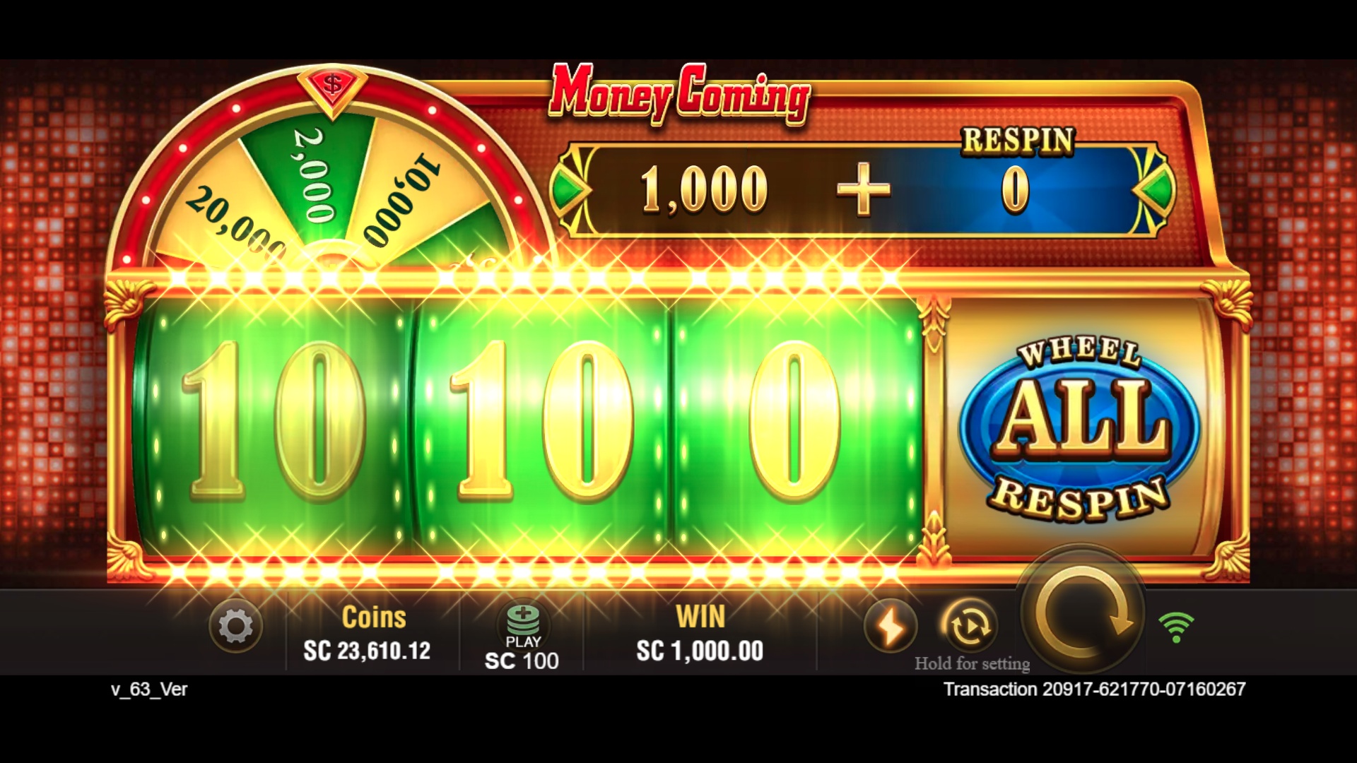 Money Coming - Bonus Wheel Feature